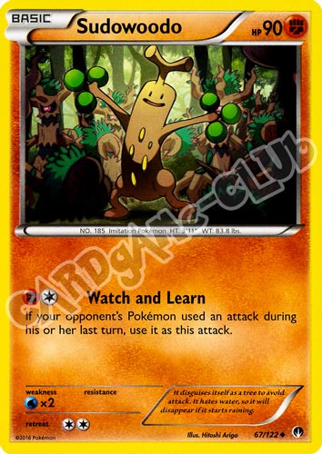 067 / 122 Sudowoodo non comune normale (EN) -NEAR MINT-