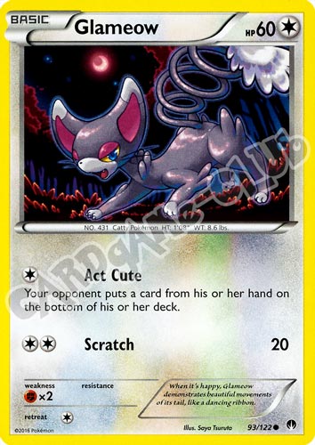 093 / 122 Glameow comune normale (EN) -NEAR MINT-