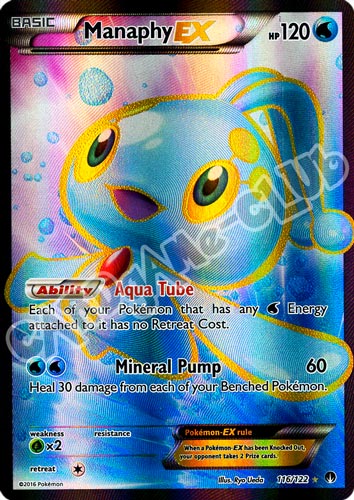 116 / 122 Manaphy EX rara segreta foil (EN) -NEAR MINT-