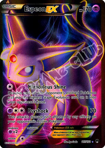 117 / 122 Espeon EX rara segreta foil (EN) -NEAR MINT-