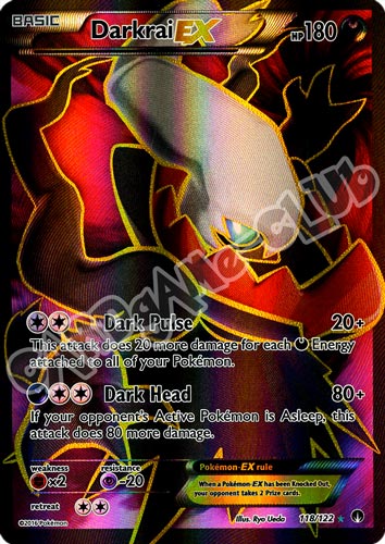 118 / 122 Darkrai EX rara segreta foil (EN) -NEAR MINT-