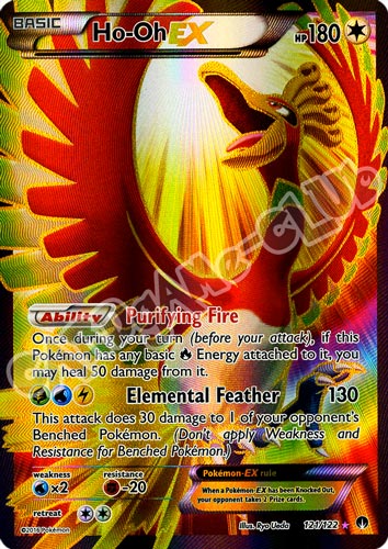 121 / 122 Ho-Oh EX rara segreta foil (EN) -NEAR MINT-