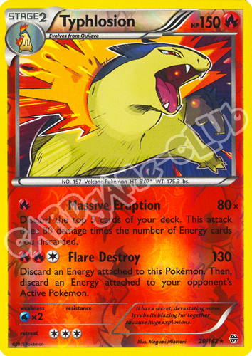 020 / 162 Typhlosion rara foil reverse (EN) -NEAR MINT-