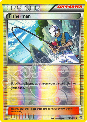 136 / 162 Fisherman non comune foil reverse (EN) -NEAR MINT-