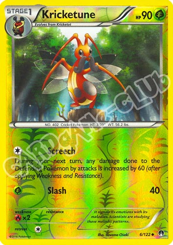 006 / 122 Kricketune non comune foil reverse (EN) -NEAR MINT-