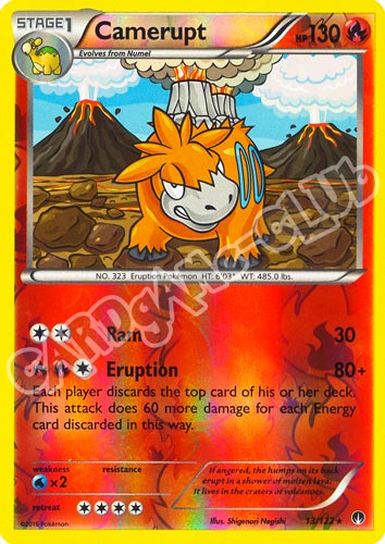 013 / 122 Camerupt rara foil reverse (EN) -NEAR MINT-
