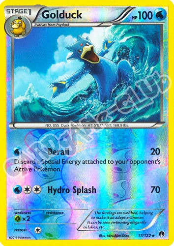 017 / 122 Golduck rara foil reverse (EN) -NEAR MINT-