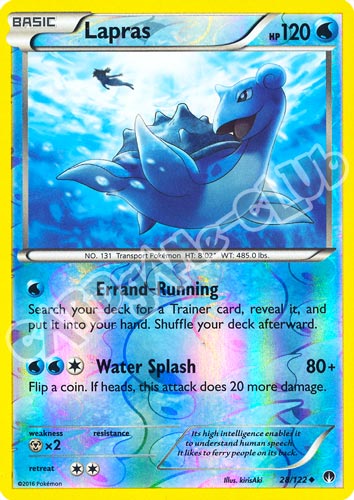 028 / 122 Lapras non comune foil reverse (EN) -NEAR MINT-