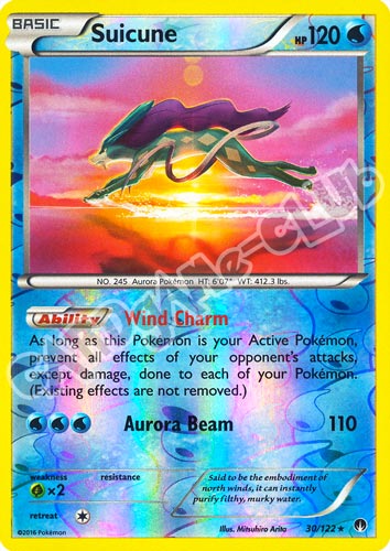 030 / 122 Suicune rara foil reverse (EN) -NEAR MINT-