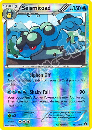 035 / 122 Seismitoad rara foil reverse (EN) -NEAR MINT-