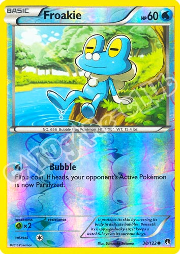 038 / 122 Froakie comune foil reverse (EN) -NEAR MINT-