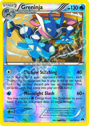 040 / 122 Greninja rara foil reverse (EN) -NEAR MINT-