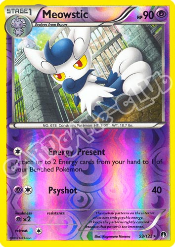 059 / 122 Meowstic rara foil reverse (EN) -NEAR MINT-