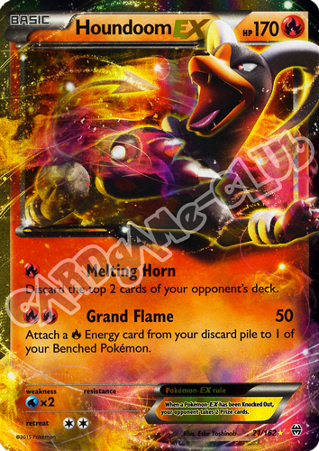 021 / 162 Houndoom EX rara EX foil (EN) -NEAR MINT-