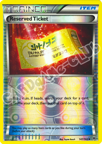 147 / 162 Reserved Ticket non comune foil reverse (EN) -NEAR MINT-