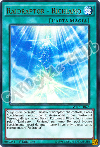 WIRA-IT025 Raidraptor - Richiamo ultra rara 1a Edizione (IT) -NEAR MINT-