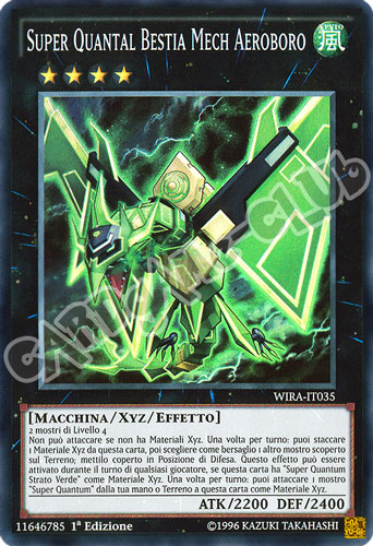 WIRA-IT035 Super Quantal Bestia Mech Aeroboro super rara 1a Edizione (IT) -NEAR MINT-