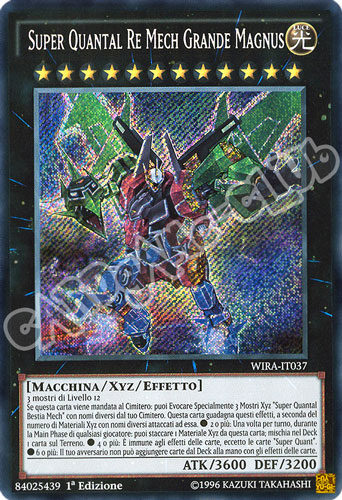 WIRA-IT037 Super Quantal Re Mech Grande Magnus rara segreta 1a Edizione (IT) -NEAR MINT-