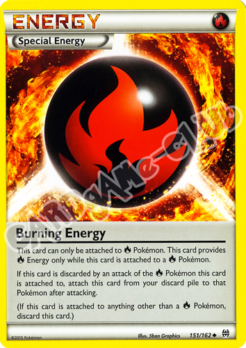 151 / 162 Burning Energy non comune normale (EN) -NEAR MINT-