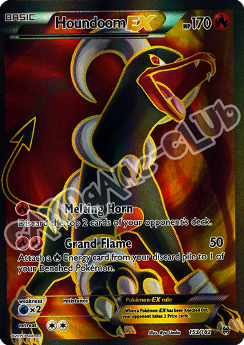 153 / 162 Houndoom EX rara segreta foil (EN) -NEAR MINT-
