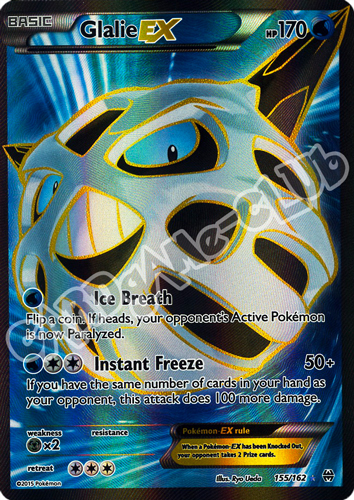 155 / 162 Glalie EX rara segreta foil (EN) -NEAR MINT-