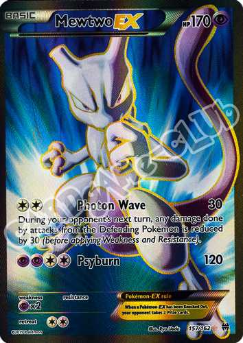 157 / 162 Mewtwo EX rara segreta foil (EN) -NEAR MINT-