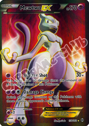 158 / 162 Mewtwo EX rara segreta foil (EN) -NEAR MINT-
