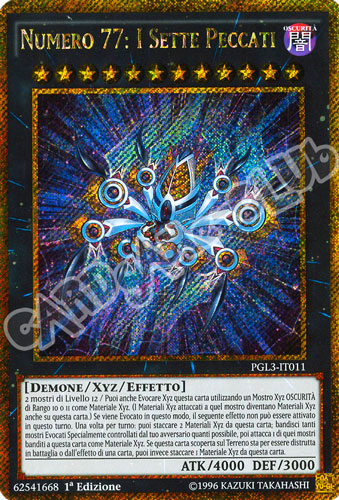 PGL3-IT011 Numero 77: I Sette Peccati rara segreta oro 1a edizione (IT) -NEAR MINT-