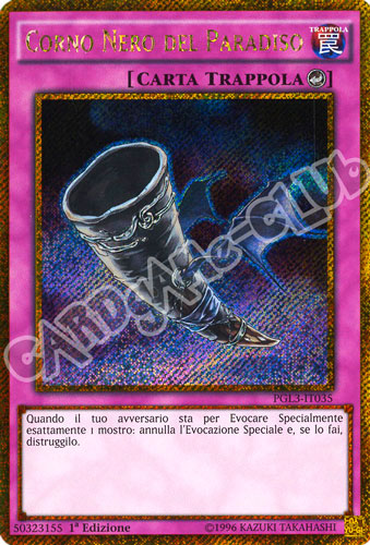 PGL3-IT035 Corno Nero del Paradiso rara segreta oro 1a edizione (IT) -NEAR MINT-