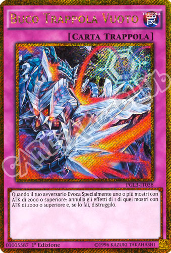 PGL3-IT038 Buco Trappola Vuoto rara segreta oro 1a edizione (IT) -NEAR MINT-