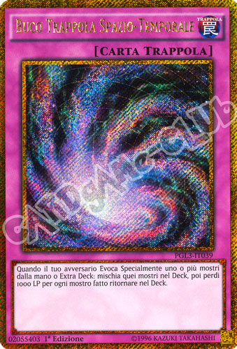 PGL3-IT039 Buco Trappola Spazio-Temporale rara segreta oro 1a edizione (IT) -NEAR MINT-