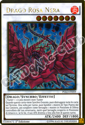 PGL3-IT059 Drago Rosa Nera rara oro 1a edizione (IT) -NEAR MINT-