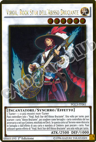 PGL3-IT061 Virgil, Rock Star dell'Abbisso Bruciante rara oro 1a edizione (IT) -NEAR MINT-
