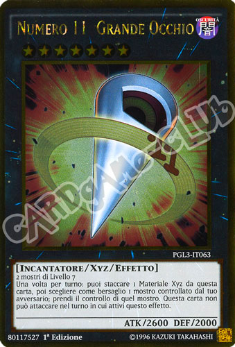 PGL3-IT063 Numero 11: Grande Occhio rara oro 1a edizione (IT) -NEAR MINT-