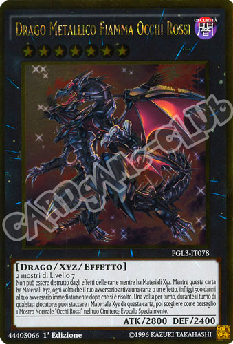 PGL3-IT078 Drago Metallico Fiamma Occhi Rossi rara oro 1a edizione (IT)  -PLAYED-