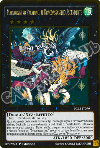 PGL3-IT079 Maestogistro Paladino, il Dracoassassino Ascendente rara oro 1a edizione (IT) -NEAR MINT-
