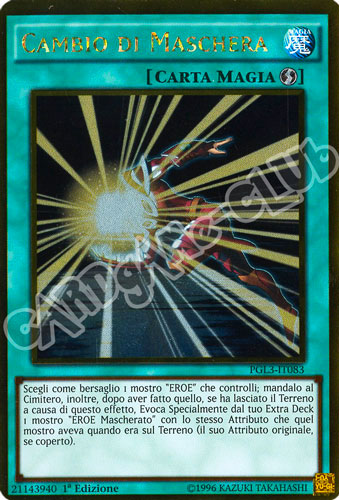 PGL3-IT083 Cambio di Maschera rara oro 1a edizione (IT) -NEAR MINT-
