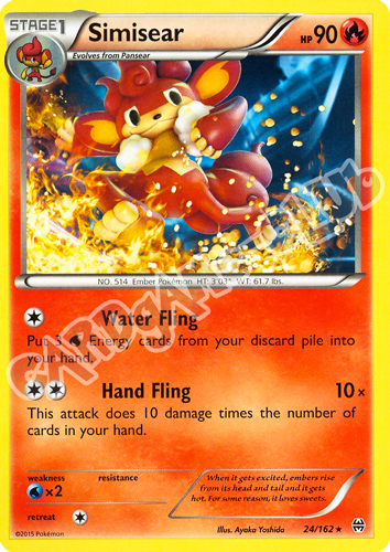 024 / 162 Simisear rara normale (EN) -NEAR MINT-