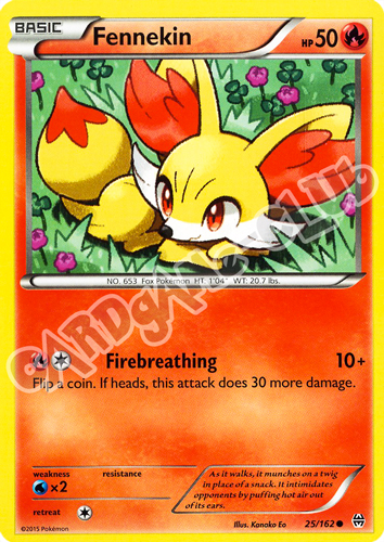 025 / 162 Fennekin comune normale (EN) -NEAR MINT-