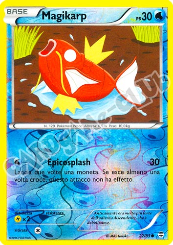 22 / 83 Magikarp comune foil reverse (IT) -NEAR MINT-