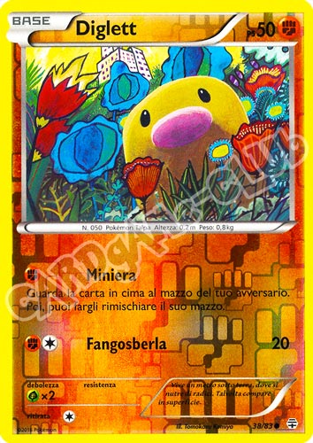38 / 83 Diglett comune foil reverse (IT) -NEAR MINT-