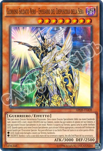 AP08-IT008 Glorioso Soldato Nero - Emissario del Crepuscolo della Sera super rara (IT) -NEAR MINT-