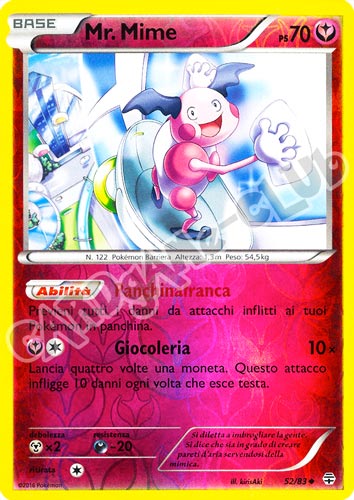 52 / 83 Mr. Mime non comune foil reverse (IT) -NEAR MINT-