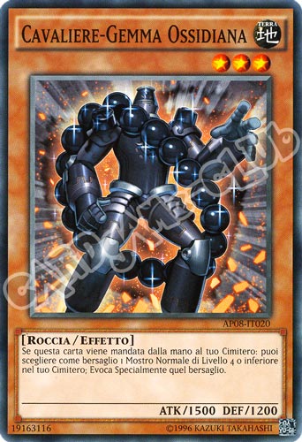 AP08-IT020 Cavaliere-Gemma Ossidiana comune (IT) -NEAR MINT-