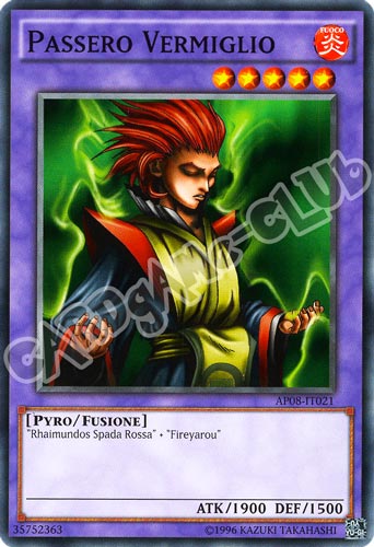 AP08-IT021 Passero Vermiglio comune (IT) -NEAR MINT-