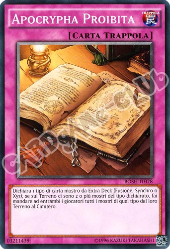 BOSH-IT078 Apocrypha Proibita comune unlimited (IT) -NEAR MINT-