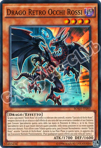 BOSH-IT095 Drago Retro Occhi Rossi super rara unlimited (IT) -NEAR MINT-