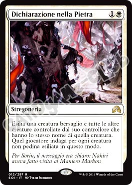 012 / 297 Dichiarazione nella Pietra rara normale (IT) -NEAR MINT-