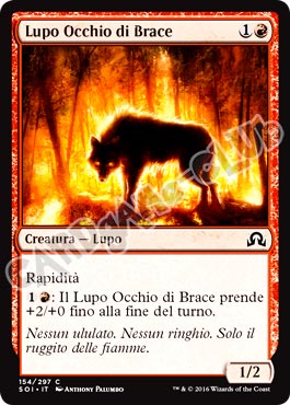 154 / 297 Lupo Occhio di Brace comune normale (IT) -NEAR MINT-