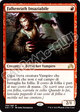 155 / 297 Falkenrath Insaziabile rara normale (IT) -NEAR MINT-